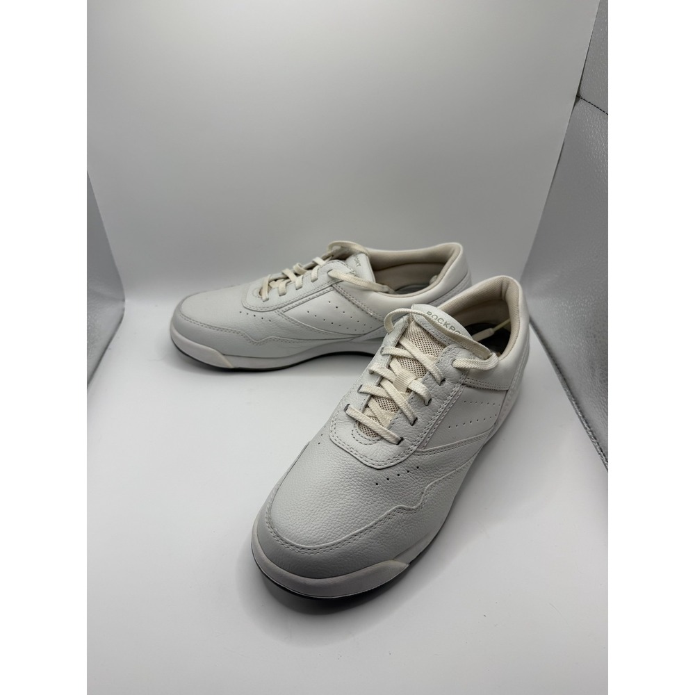 Rockport Prowalker WR7104 Womens 8 Sneaker White Leather Lace Up Walking Shoes